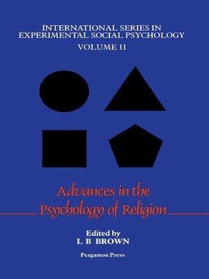 cover image of Advances in the Psychology of Religion